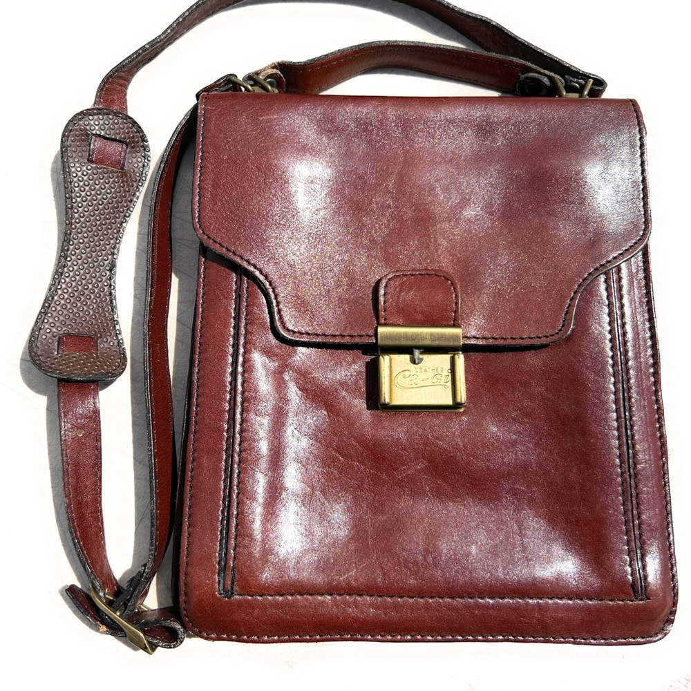 Rare Vintage Italian Leather Ca Gi
Messenger Bag Crossbody Satchel Cagi